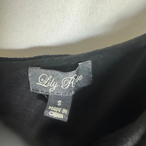 Lily Rose Black and Cream Maxi Dress - Picture 3 of 4